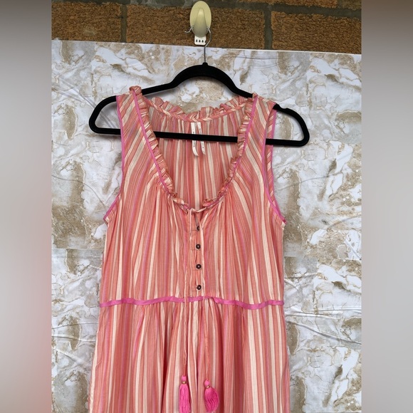 Anthropologie Visayas Boho Relaxed Striped
Wide Leg Jumpsuit medium - Picture 2 of 10